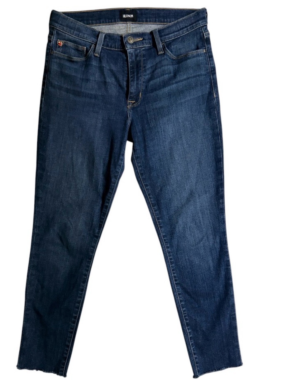 NWOT Hudson Women’s Natalie Mid-Rise Skinny Jeans Raw Hem Size 28